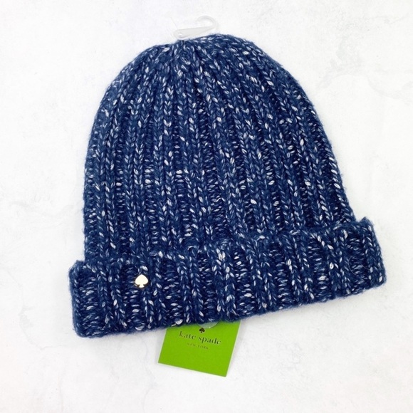 [Kate Spade] Classic Cozy Navy Beanie - Picture 3 of 4